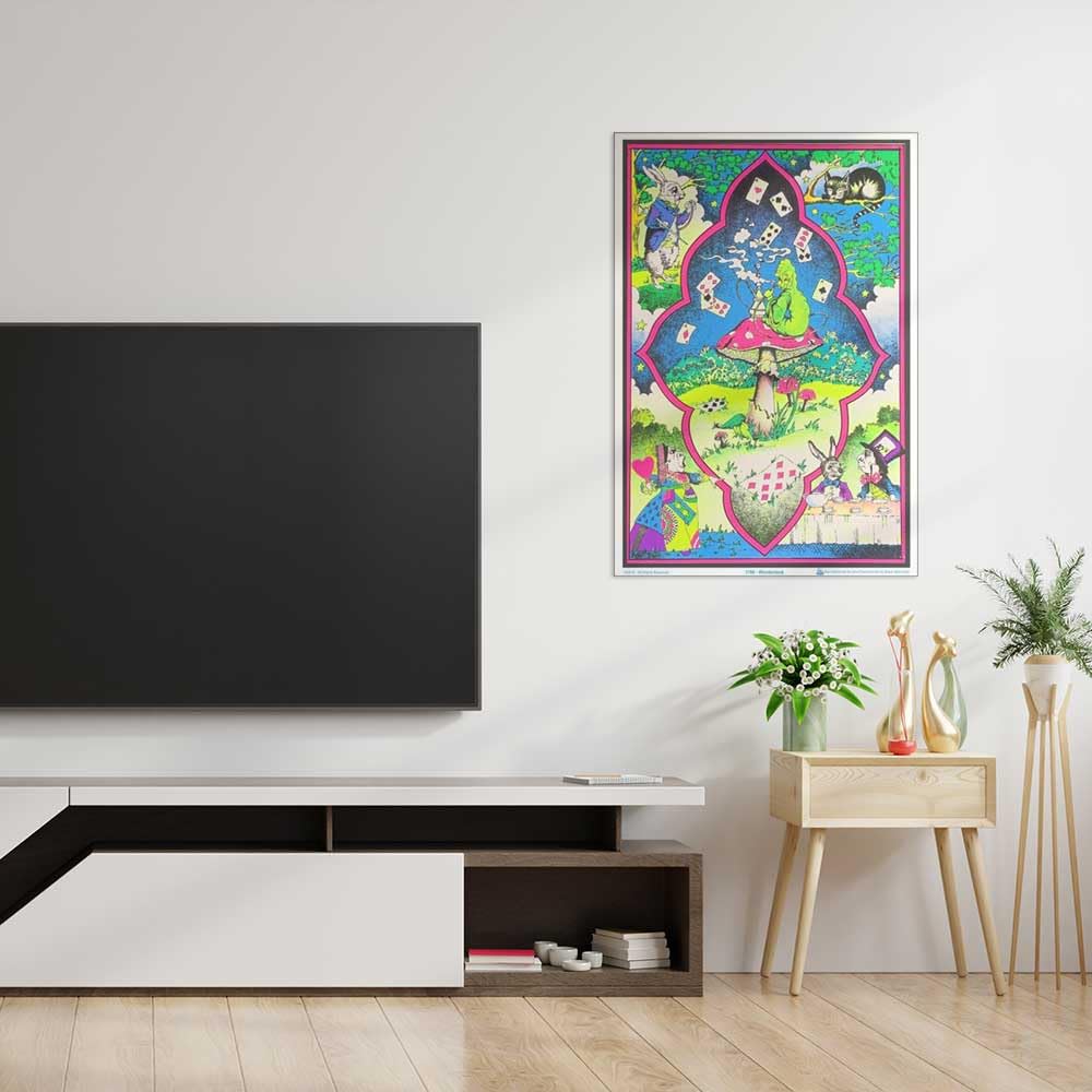 Wonderland - Flocked - Blacklight Poster - 23" x 35"
