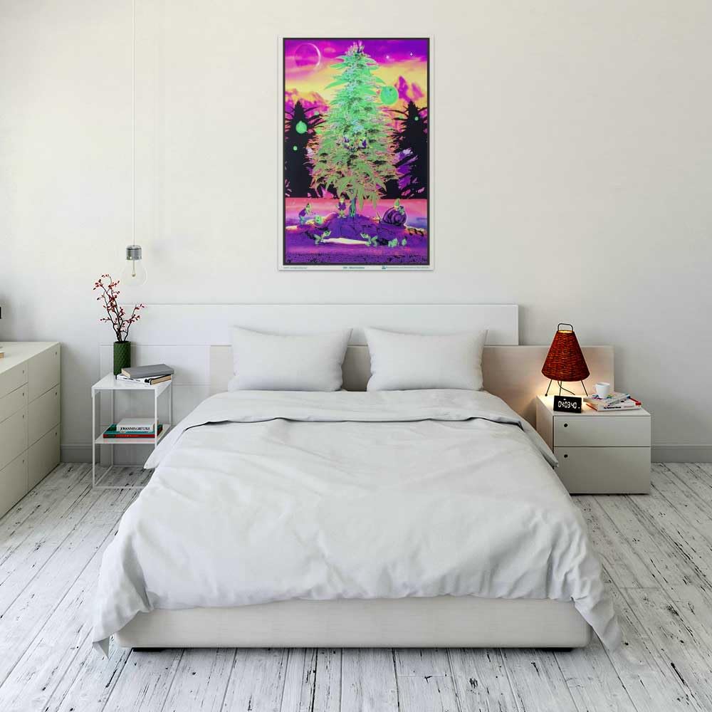 Weed Gnomes - Flocked - Blacklight Poster - 23" x 35"