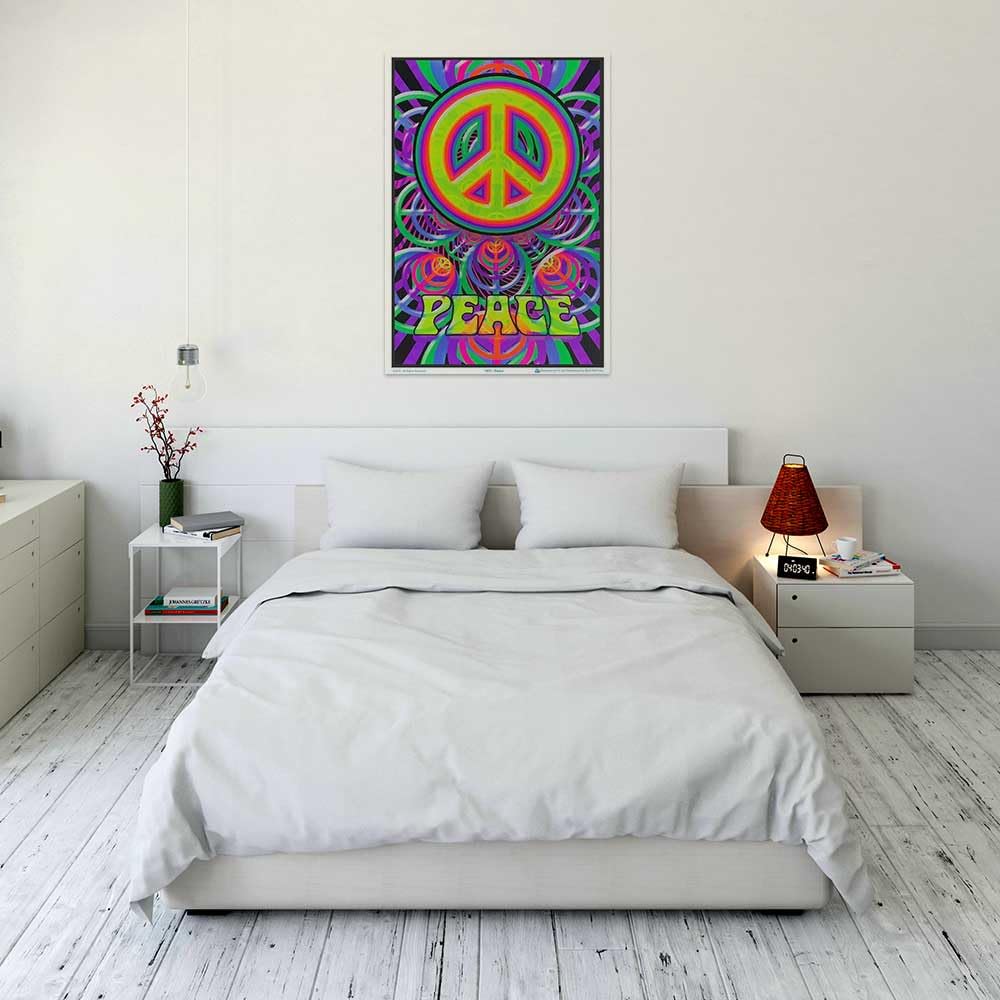 Peace Sign Blacklight Poster 23 x 35in