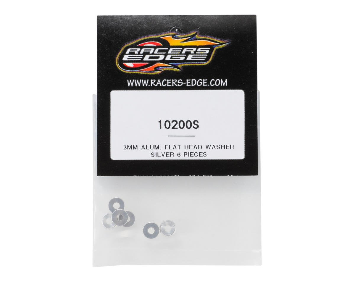 Racers Edge 3Mm Alum Concave Flat Head Washer RCE10200S