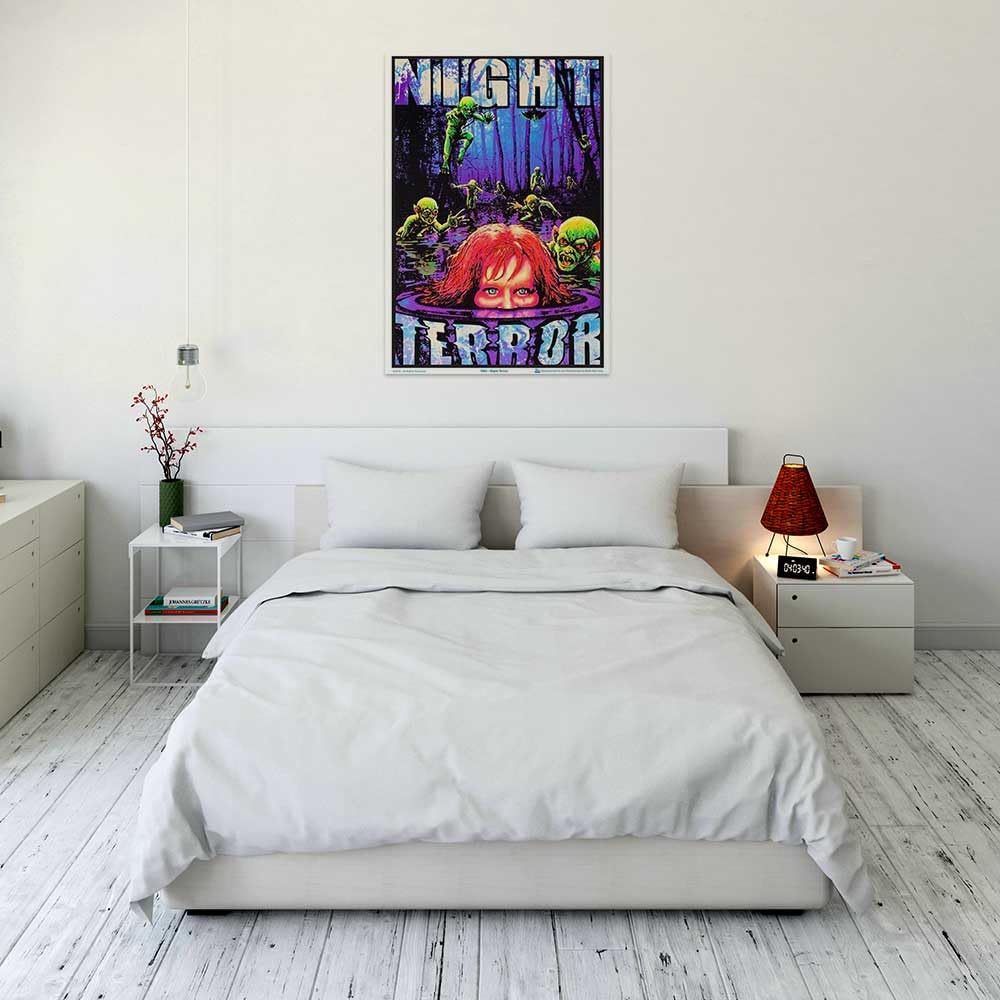 Night Terror - Flocked - Blacklight Poster - 23" x 35"