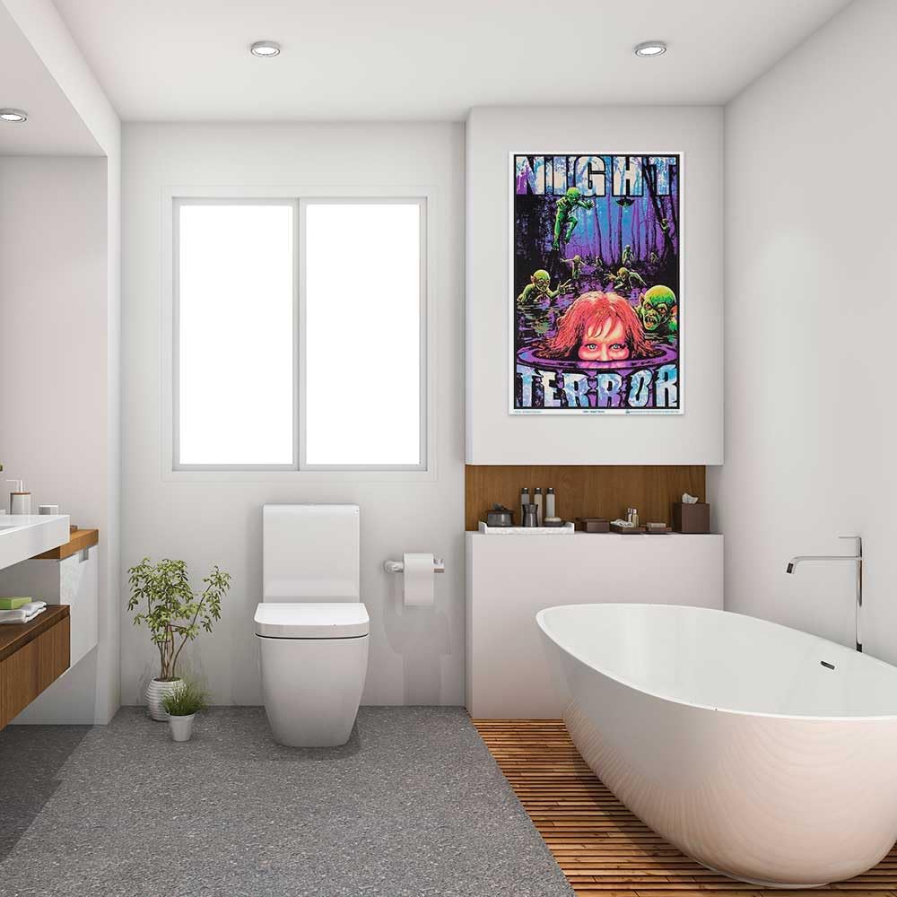 Night Terror - Flocked - Blacklight Poster - 23" x 35"