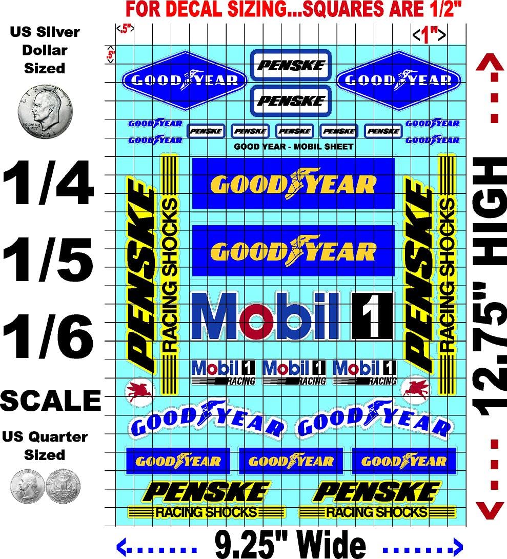Clear Vinyl R/C Racing Sponsor Sticker Gang Sheet Pen Ske -1/4-1/5 � 1/6th Scale Model Decal Sticker Sheet Radio Control Lexan Body � Die-Cut to Shape - Peel & Stick � Water Slide - Antique-