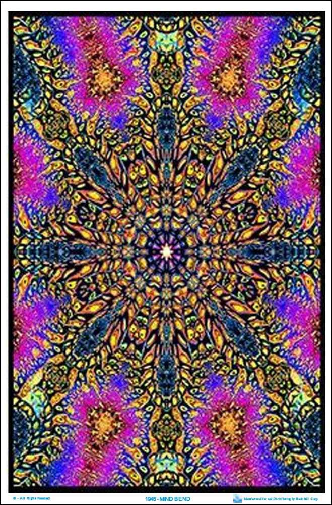 Mind Bend - Flocked - Blacklight Poster - 23" x 35"