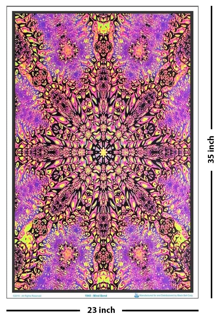 Mind Bend - Flocked - Blacklight Poster - 23" x 35"