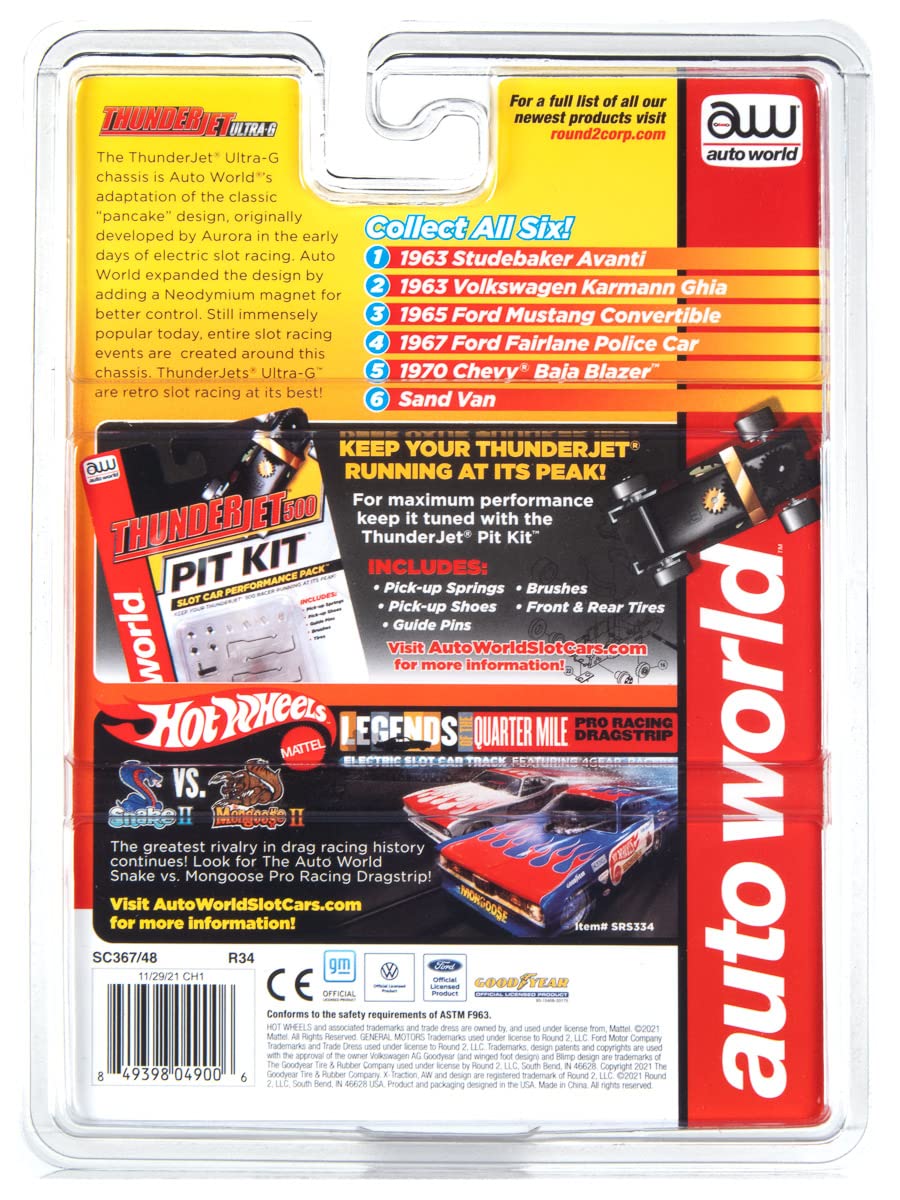 Auto World Thunderjet R34 1970 Chevrolet Baja Blazer (Red) HO Scale Slot Car
