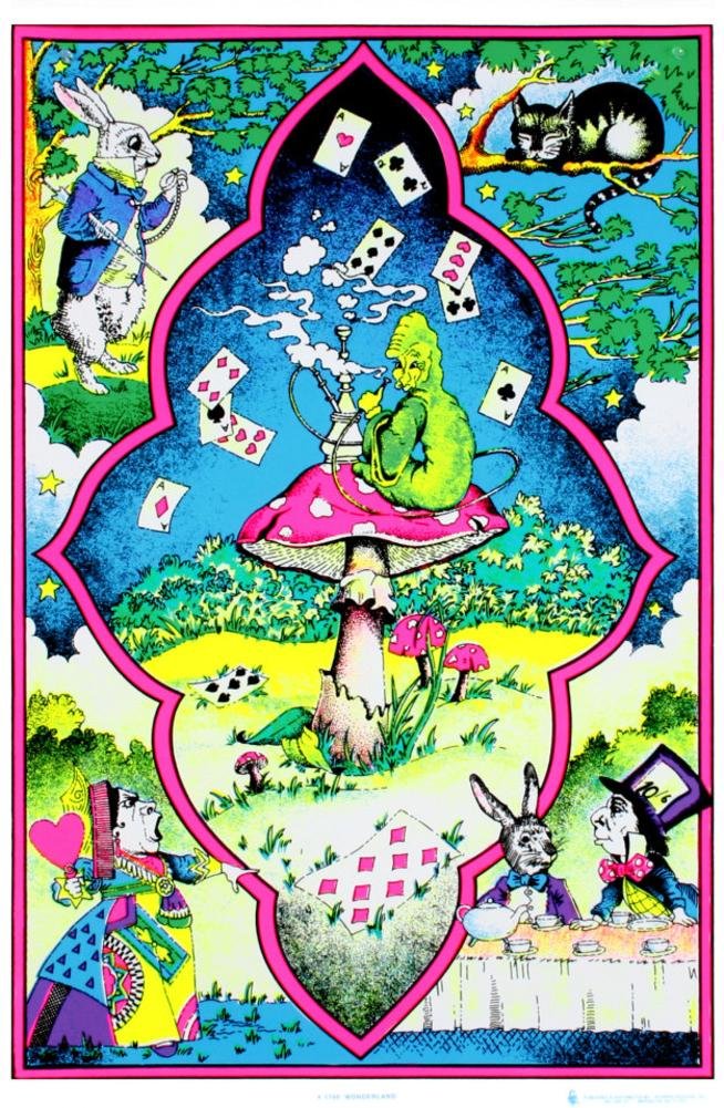 Wonderland Blacklight Poster 22 x 34in
