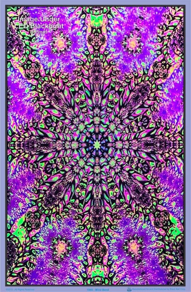 Mind Bend - Flocked - Blacklight Poster - 23" x 35"
