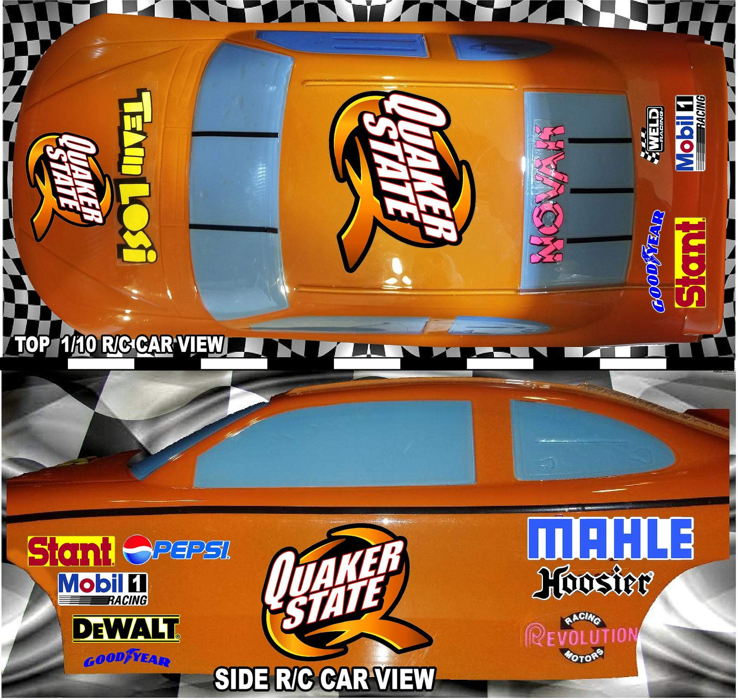 Route 66 - Super Bee - Sticker Gang Sheet 36 -White Vinyl 1/12 to 1/10 Scale White Vinyl R/C Model Decal Sticker Sheet Radio Control Lexan Body