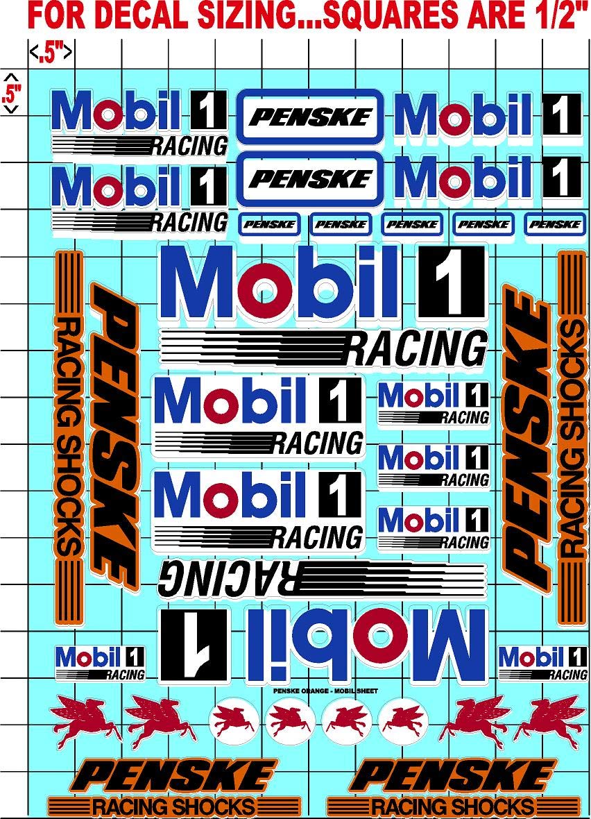 Racing Sponsor Orange 1/10 Scale White Vinyl R/C Model Decal Sticker Sheet Radio Control Lexan Body - Decorate Your R/c Cars, Boats, Trucks