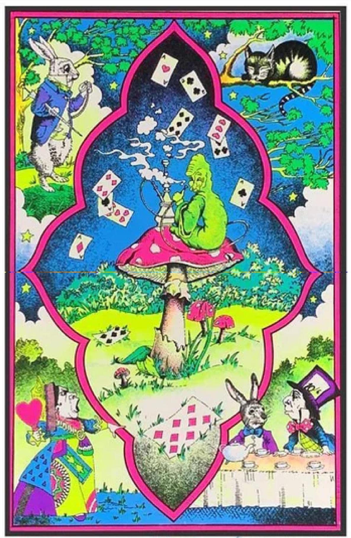 Wonderland - Blacklight Velvet Poster Art Print Poster By unknown, 23 " x 35 "