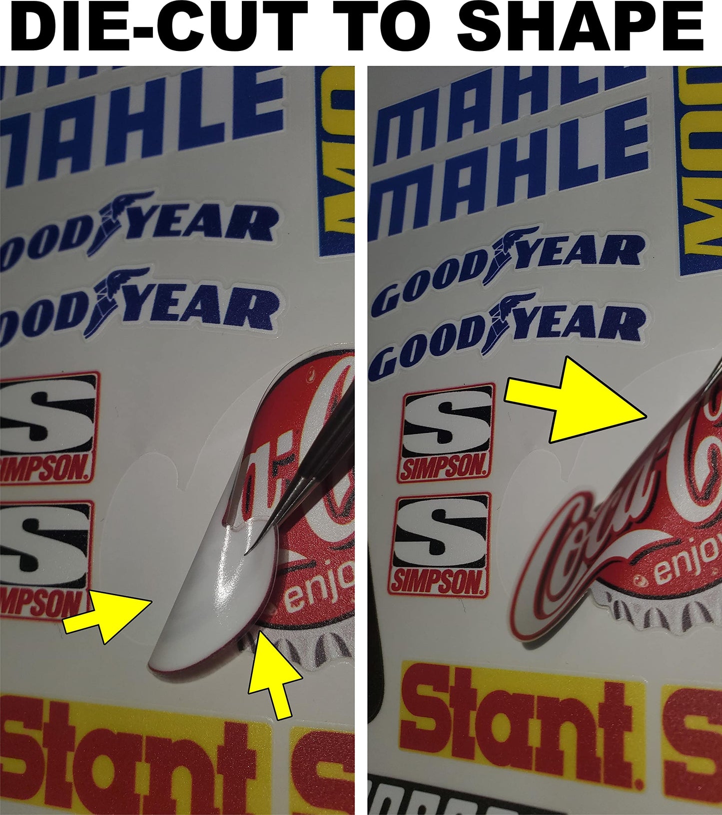 Clear Matte Vinyl Sheet #48 Vinyl R/C Racing Sponsor Sticker Gang Sheet-1/4-1/5-1/6th Scale Decal Sticker Radio Control Lexan Body�Die-Cut to Shape-Peel & Stick�Water Slide