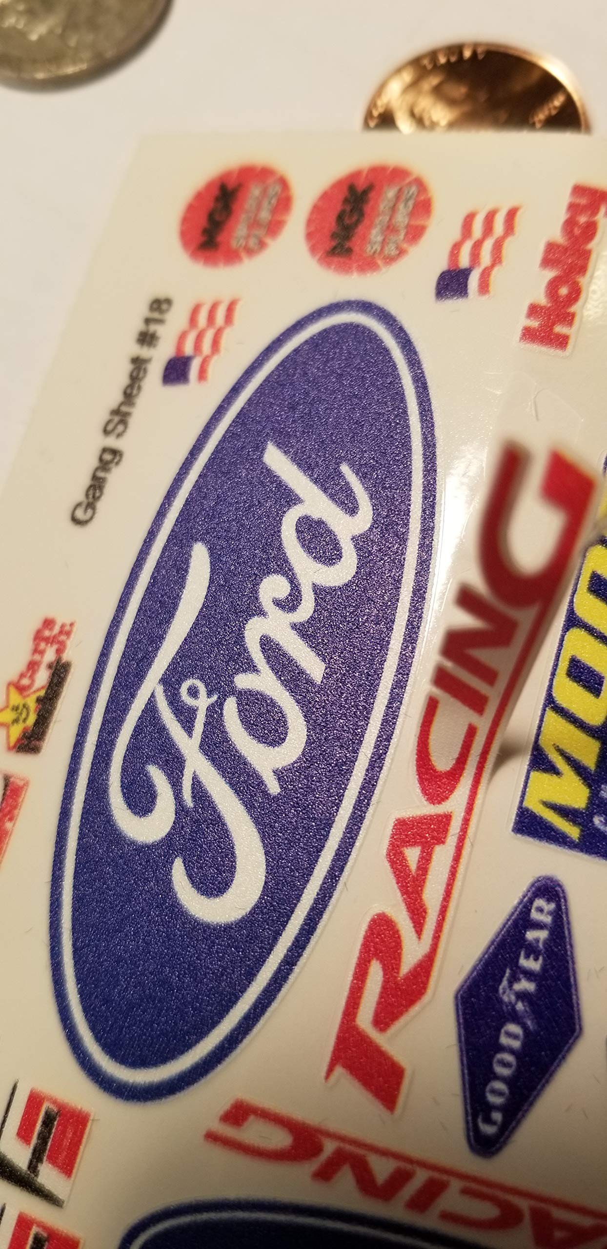 STP Sticker Gang Sheet 32-1/10 Scale White Vinyl R/C Model Decal Sticker Sheet Radio Control Lexan Body - Decorate Your R/c Cars, Boats, Trucks Along with Any Other Scale Model Kit.
