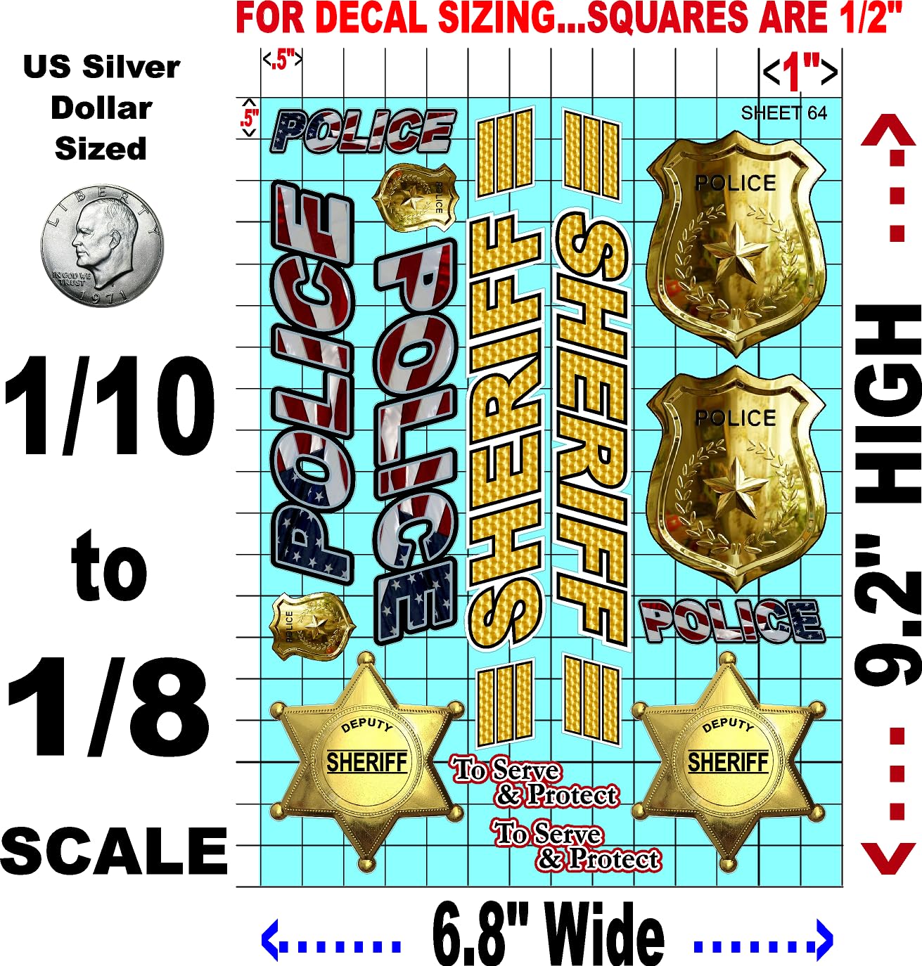 White Vinyl R/C Racing Sponsor Sticker Gang Sheet 64-1/8th � 1/10th Scale Model Decal Sticker Sheet R/C Lexan Body - Decorate Your R/c Cars, Boats, Truck Model � Die-Cut to Shape - Peel & Stick