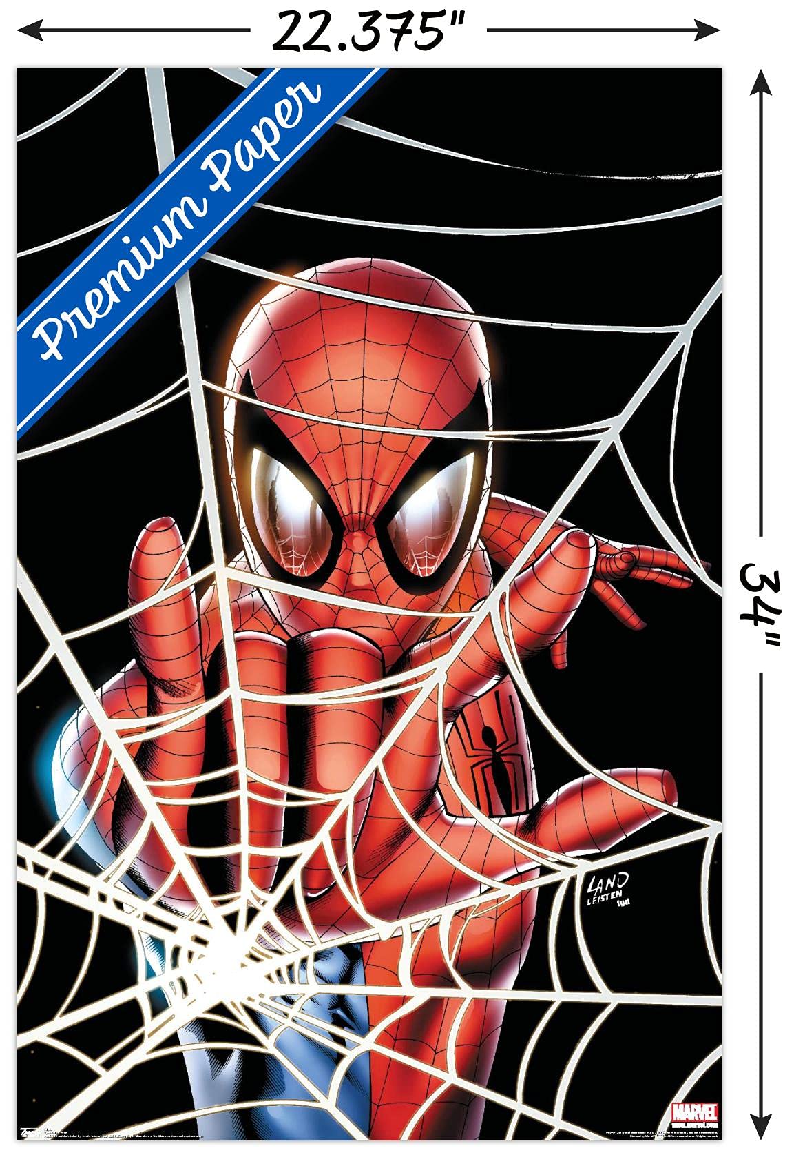 Trends International Marvel Comics - Spider-Man - Web Wall Poster, 22.375" x 34", Premium Unframed Version