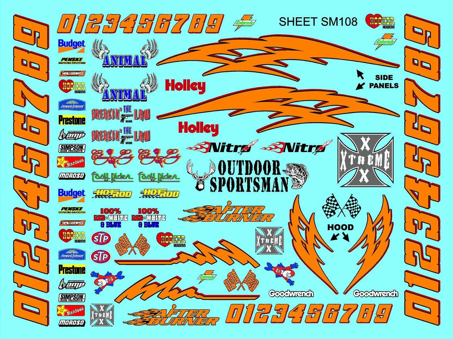 Clear Matte Finish Vinyl Sticker Sheet SM108-R/C Model Decal-1/24th-1/18th Scale DIE-Cut-Peel Radio Control | Slot Cars l Lexan