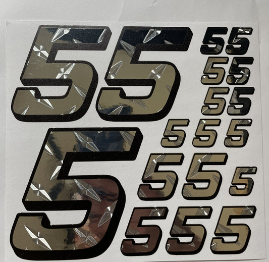 Discounted - Chrome Diamond plate  With Black   #5  R/c Box L