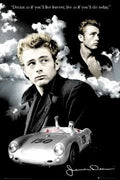 (24x36) James Dean (Dream, Clouds) Movie Poster Print