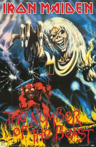 postersultan 1 X Iron Maiden Poster - The Number of The Beast - 24X36