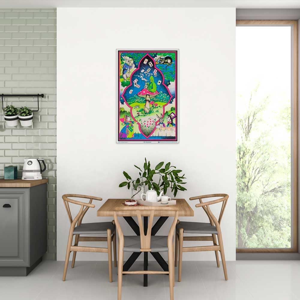 Wonderland - Flocked - Blacklight Poster - 23" x 35"