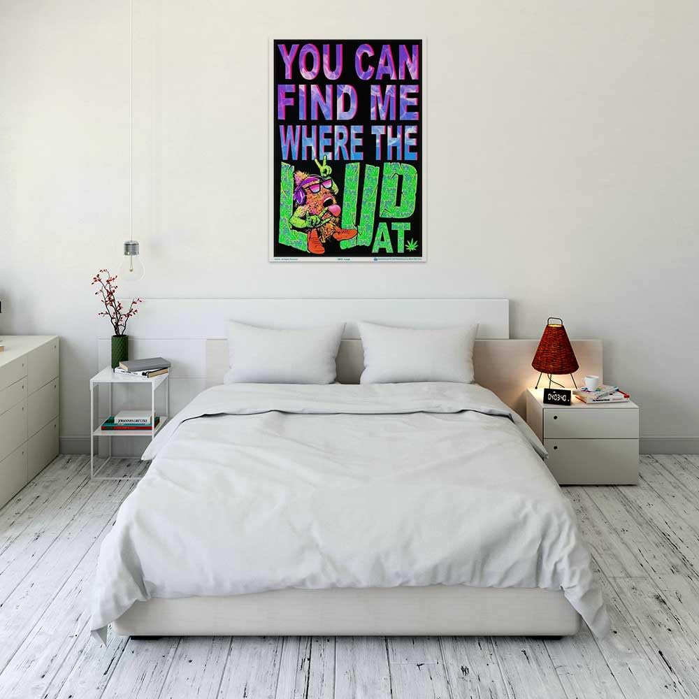 You Can Find Me Where the Loud At - Flocked - Blacklight Reactive Poster - 23" x 35"