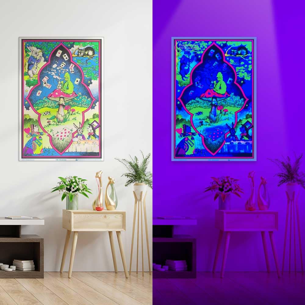Wonderland - Flocked - Blacklight Poster - 23" x 35"
