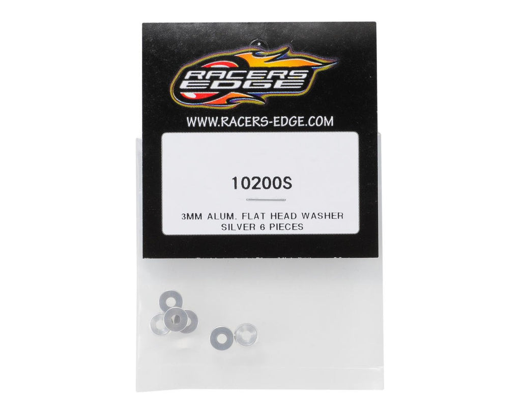 Racers Edge 3Mm Alum Concave Flat Head Washer RCE10200S