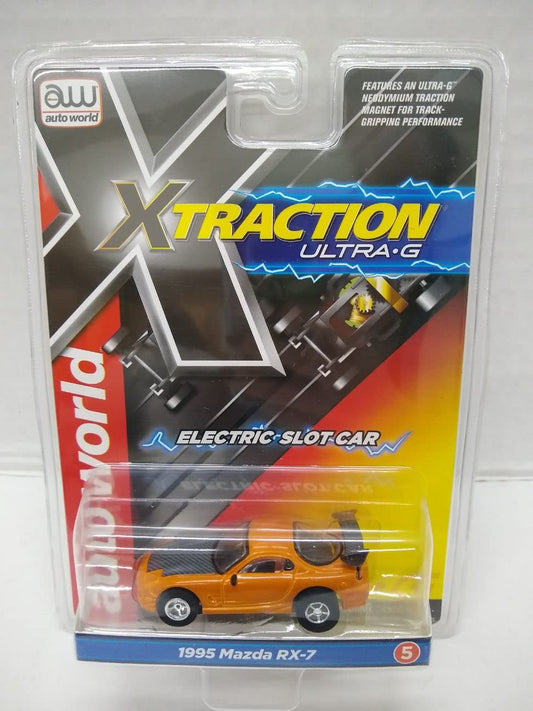 Auto World SC368-5 1995 Mazda RX-7 HO Scale Electric Slot Car - Orange