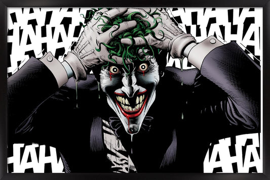 Trends International DC Comics - The Joker - Crazy Wall Poster, 22.375" x 34", Black Framed Version