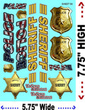 White Vinyl R/C Racing Sponsor Sticker Gang Sheet 64-1/8th � 1/10th Scale Model Decal Sticker Sheet R/C Lexan Body - Decorate Your R/c Cars, Boats, Truck Model � Die-Cut to Shape - Peel & Stick