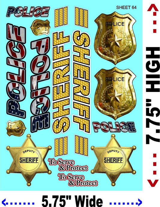 White Vinyl R/C Racing Sponsor Sticker Gang Sheet 64-1/8th � 1/10th Scale Model Decal Sticker Sheet R/C Lexan Body - Decorate Your R/c Cars, Boats, Truck Model � Die-Cut to Shape - Peel & Stick
