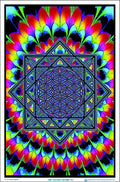 Sacred Geometry - Flocked - Blacklight Poster - 23" x 35"