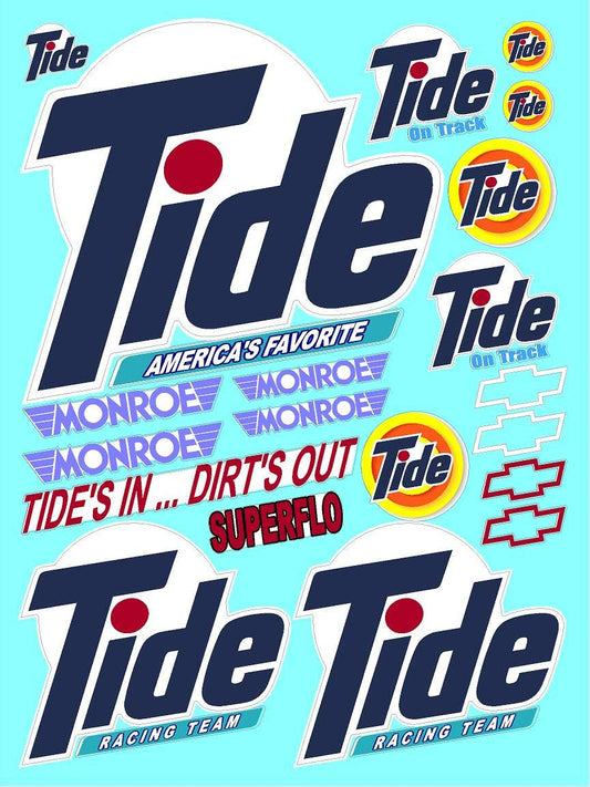 White Vinyl R/C Racing Sponsor Sticker Gang Sheet Soap -1/4-1/5 � 1/6th Scale Model Decal Sticker Sheet Radio Control Lexan Body � Die-Cut to Shape - Peel & Stick � Water Slide - Gift