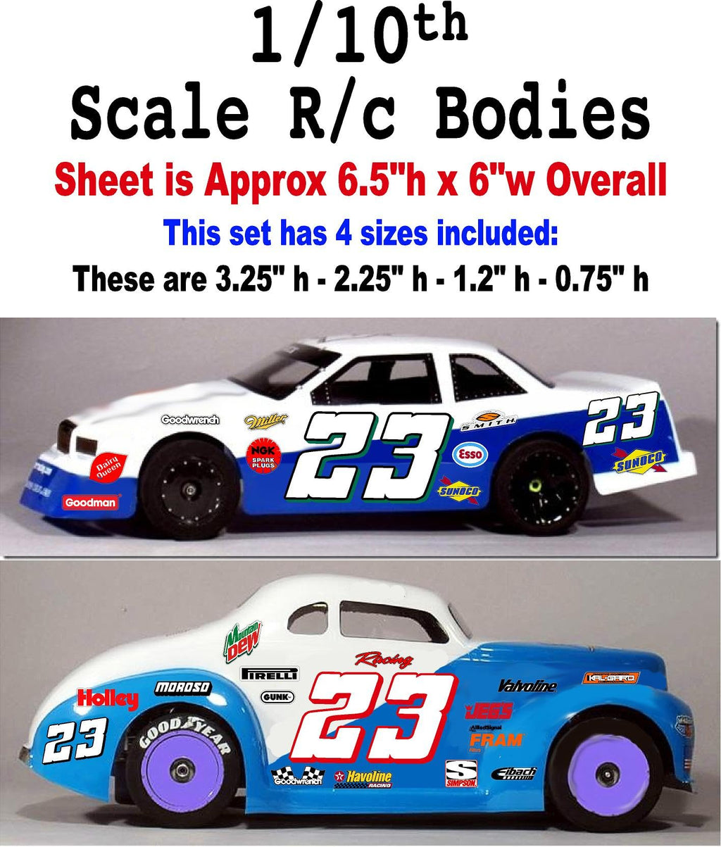 Vinyl Racing Number Decal Sheet #5's White w/Red Outline & Shadow.- Die-Cut to Shape 1/8-1/10-1/12 White Vinyl R/C Model Sticker Sheet Radio Control Lexan Body - Decorate Your R/c Cars, Boats, Trucks