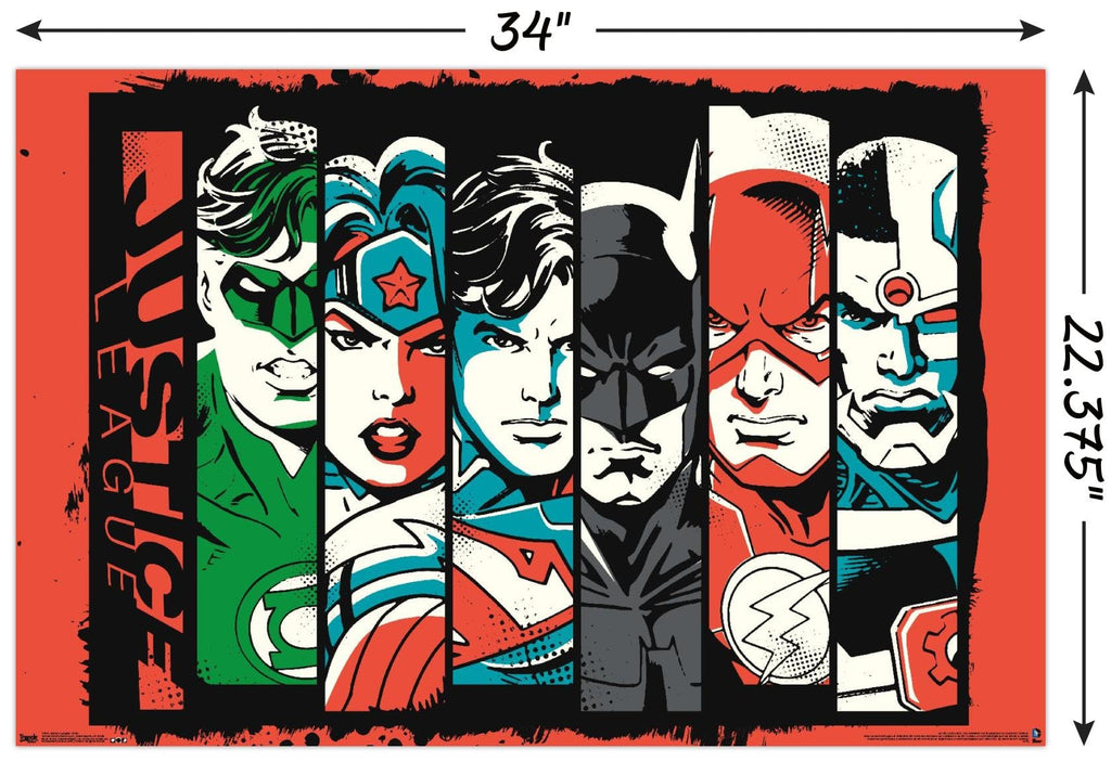 Trends International Justice League Bars Wall Poster 22.375" x 34"