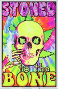 Stoned to The Bone - Flocked - Blacklight Poster - 23" x 35"