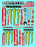 Racing Sponsor Lexan Body Car Racing - Sticker Gang Sheet 49 - White Vinyl 1/12 to 1/10 Scale White Vinyl R/C Model Decal Sticker Sheet Radio Control Lexan Body Decoration