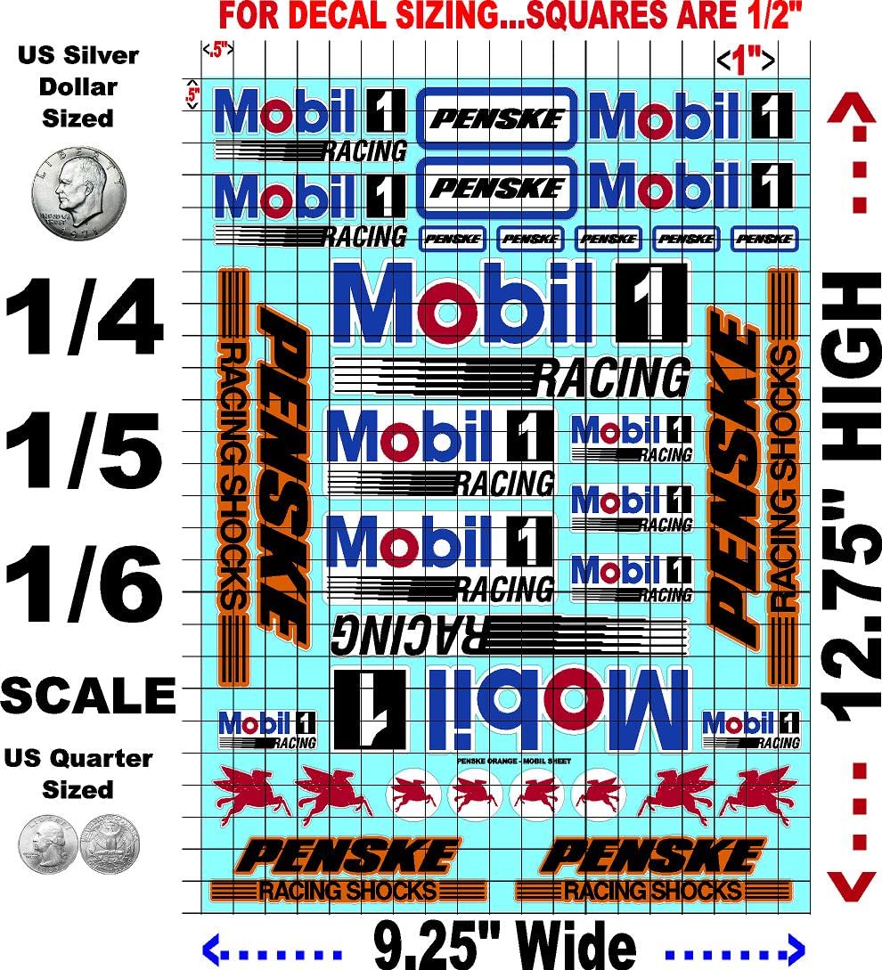 White Vinyl R/C Racing Sponsor Sticker Gang Sheet Orange Pen -1/4-1/5 � 1/6th Scale Model Decal Sticker Sheet Radio Control Lexan Body � Die-Cut to Shape - Peel & Stick � Water Slide - Cars