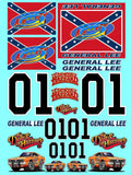 Clear Matte Vinyl Dukes Sheet of Hazzard-1/10th - 1/8th Scale Large 6.8" x 9.2"h for Cars, Trucks, Boats Anywhere You can Imagine - Easy to Apply - R/C Model Decal Radio Control Lexan Body