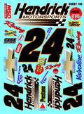 Clear Vinyl Sticker Variety Sheet 100-1/10th - 1/8th Scale Large 6.8" x 9.2"h Vinyl R/C Model Decal Sticker Sheet Radio Control Lexan Body