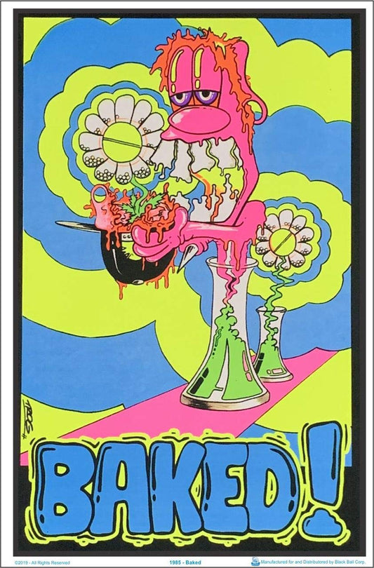 Dijkoo Baked! by Trog Blacklight Poster - Flocked - 23" x 35"