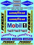 Clear Vinyl R/C Racing Sponsor Sticker Gang Sheet Year -1/8th � 1/10th Scale Model Decal Sticker Sheet R/C Lexan Body - Decorate Your R/c Cars, Boats, Truck Model � Die-Cut to Shape - Peel & Stick