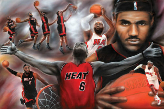 Lebron James POSTER Miami Heat Greatest Basketball Player! NEW! ESPN! NBA 24x36!