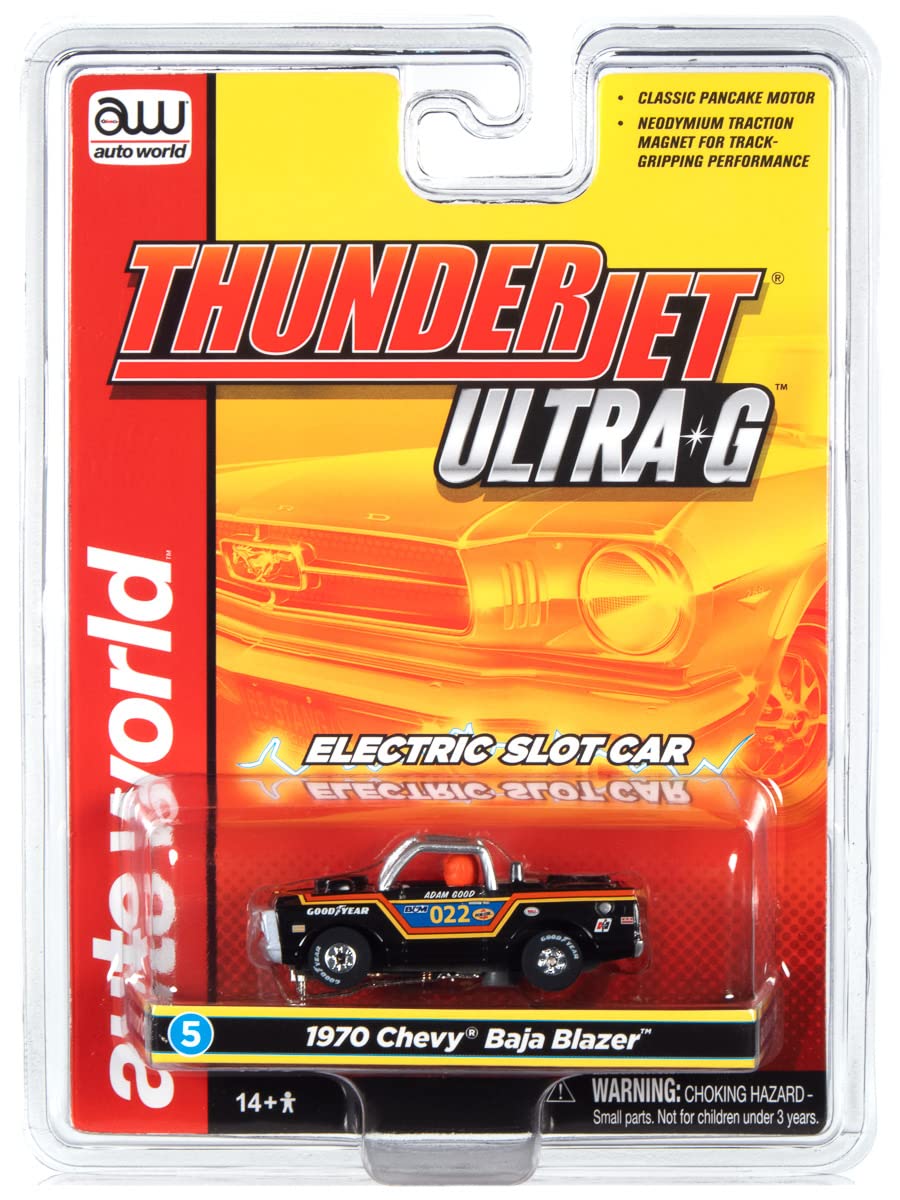 Auto World Thunderjet R34 1970 Chevrolet Baja Blazer (Black) HO Scale Slot Car