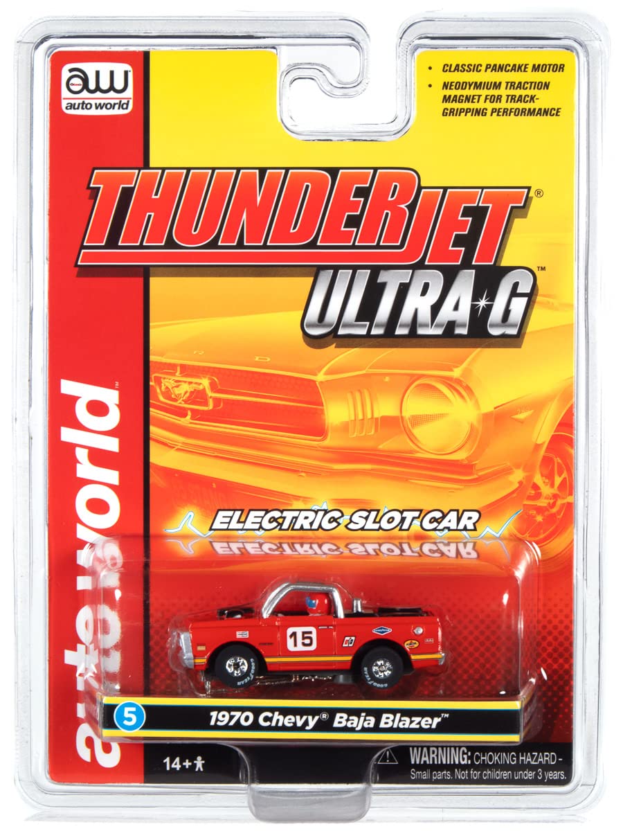 Auto World Thunderjet R34 1970 Chevrolet Baja Blazer (Red) HO Scale Slot Car