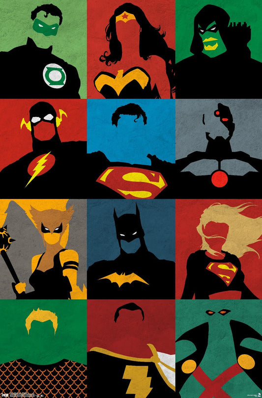 Trends International DC Comics - Justice League - Minimalist Wall Poster, 14.725" x 22.375", Premium Unframed Version