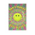 Don't Worry, Get Happy Black Light Poster Poster Decorative Painting Canvas Wall Art Living Room Posters Bedroom Painting 24�36inch(60�90cm)