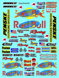 White Vinyl R/C Racing Sponsor Sticker Gang Sheet 15-1/8th – 1/10th Scale Model Decal Sticker Sheet R/C Lexan Body - Decorate Your R/c Cars, Boats, Truck Model – Die-Cut to Shape - Peel & Stick