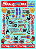White Vinyl R/C Racing Sponsor Sticker Gang Sheet 38-1/24-1/16th Scale Model Decal Sticker Sheet Radio Control Lexan Body - Decorate Your R/c Cars, Boats, Trucks Scale Model � Die-Cut to Shape