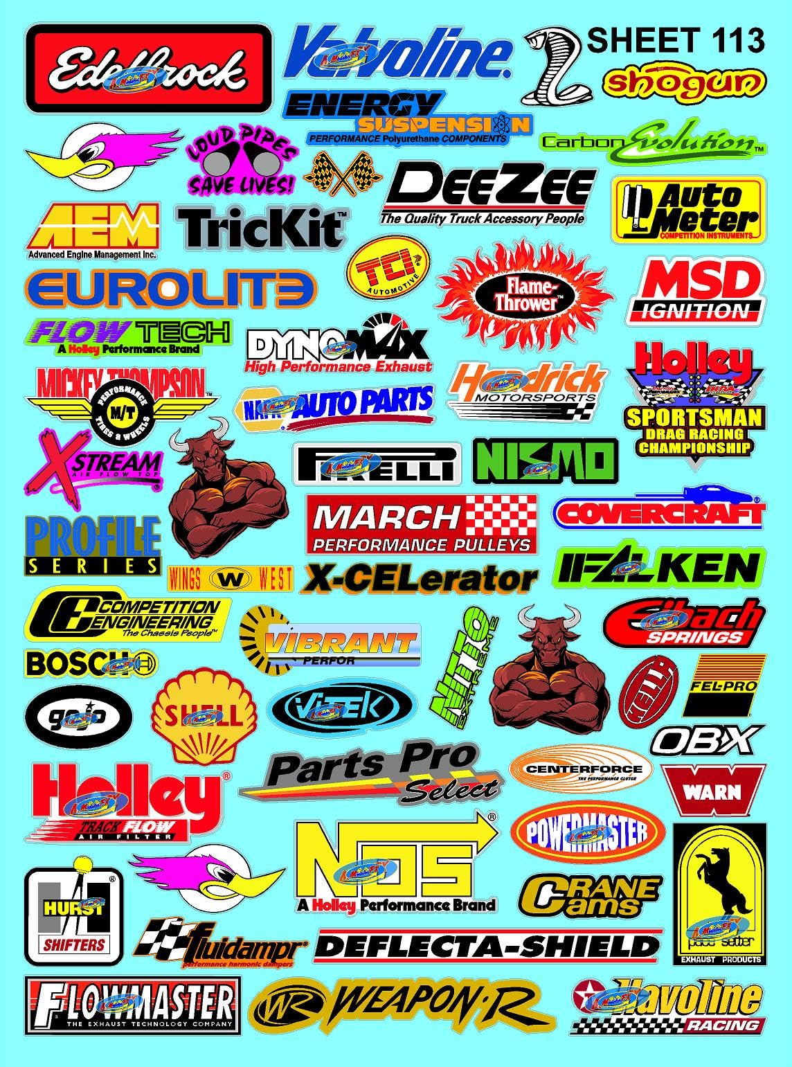 Clear Matte Sheet Clear 113 Vinyl R/C Racing Sponsor Sticker Gang Sheet-1/4-1/5-1/6th Scale Decal Sticker Radio Control Lexan Body–Die-Cut to Shape-Peel & Stick–Water Slide